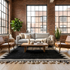 Beni Ourain Rug – Gray & Cream Plush Geometric Wool Rug