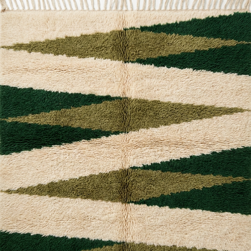Authentic Moroccan Kilim Rug – Handwoven Flat Weave Natural Wool Rug with Modern Geometric Pattern