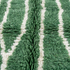 Modern Moroccan Wool Rug – Plush Shaggy Berber Rug with Sage Green Geometric Design for Boho Decor