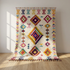 Azilal Rug – Multicolor Diamond Wool Berber Carpet