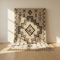 Moroccan Kilim Rug – Beige Flatweave Diamond Wool Rug