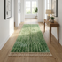 Modern Moroccan Wool Rug – Plush Shaggy Berber Rug with Sage Green Geometric Design for Boho Decor