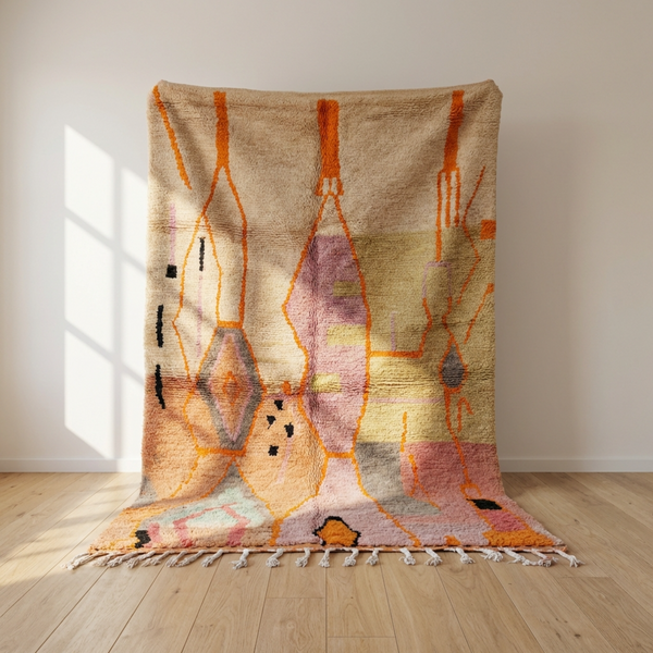 Boujaad Rug – Multicolor High-Pile Tribal Wool Area Rug