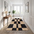 Moroccan Berber Rug – Black & Cream Plush Checkered Wool Area Rug