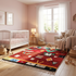 Authentic Boujaad Moroccan Rug – Plush Natural Wool Rug with Colorful Abstract Tribal Berber Design