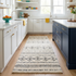 Minimalist Moroccan Rug - Flatweave Natural Wool - Scandi-Boho Geometric Decor