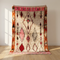 Handmade Boujaad Rug - Shaggy Plush Wool - Vibrant Boho Living Room Decor - Geometric Tribal Design