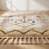 Azilal Rug – Ivory High-Pile Diamond Wool Rug