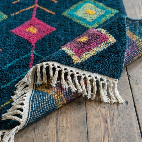 Moroccan Runner Rug – Handmade Azilal Wool Rug for Boho Hallway & Entryway Decor