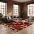 Authentic Boujaad Moroccan Rug – Plush Natural Wool Rug with Colorful Abstract Tribal Berber Design