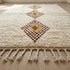 Beni Ourain Rug – Ivory Shaggy Diamond Wool Rug