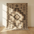 Handmade Kilim Rug - Natural Wool Flatweave - Geometric Minimalist Boho Decor