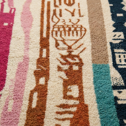 Moroccan Berber Rug – Multicolor Abstract Wool Area Rug