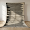Moroccan Berber Rug – Gray Plush Geometric Wool Area Rug