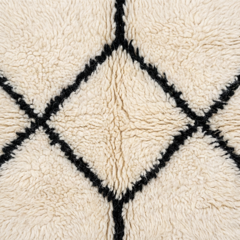 Authentic Beni Ourain Rug - Minimalist Boho Living Room Decor