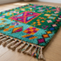 Handmade Azilal Moroccan Rug – Vibrant High Pile Wool Rug with Abstract Tribal Boho Design