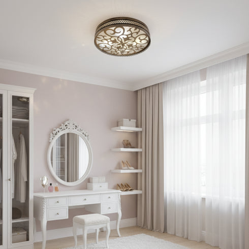 Moroccan Ceiling Light: Vintage Brass Laser Cut Metal (pl-1097)