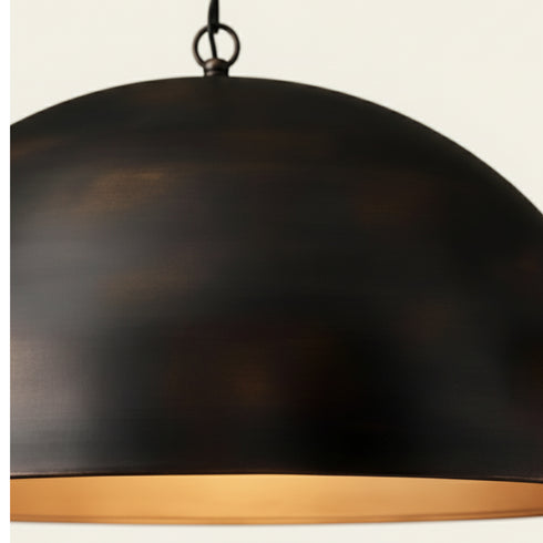 Hammered Moroccan Dome Pendant - Brass Ceiling Light (pl-2003)