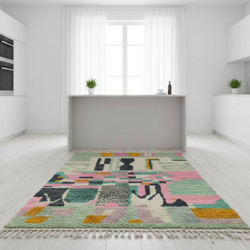 Green Moroccan Custom Rug – Authentic Moroccan Style Rug