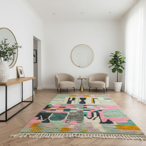 Green Moroccan Custom Rug – Authentic Moroccan Style Rug