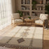 Handmade Moroccan Rug - Ivory Wool Carpet For Living Room Area