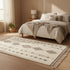 Handmade Moroccan Rug - Ivory Wool Carpet For Living Room Area