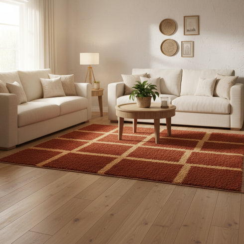 Hand-Knotted Beni Ourain Wool Rug – Modern Boho Home Interior Decor