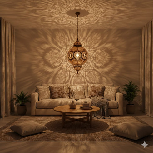 Moroccan Hanging Lamp - Pendant Light Boho Shadow Lamp (pl-2026)