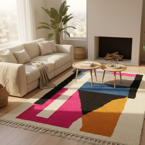 Handmade Moroccan Wool Carpet – Handmade Colorful Rug