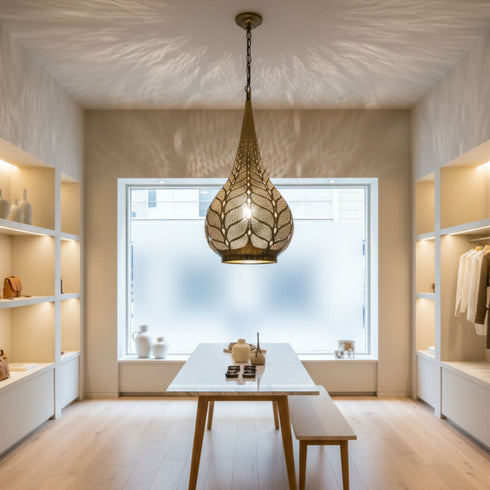 Handmade Moroccan Brass Pendant – Ceiling Lamp (PL 1089)