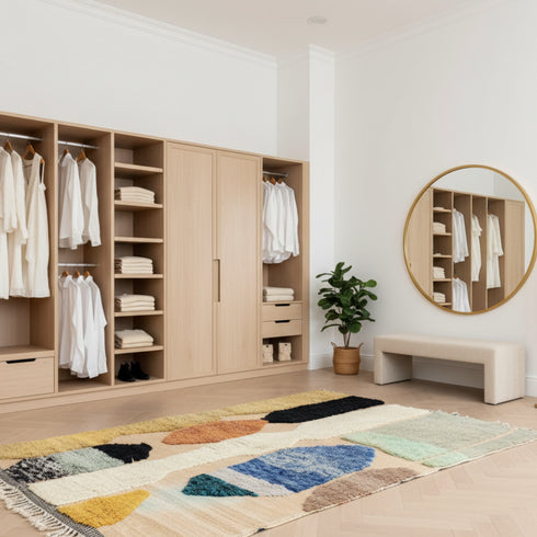 Modern Berber Moroccan Rug – Luxury Beni Ourain Colorful Style Rug