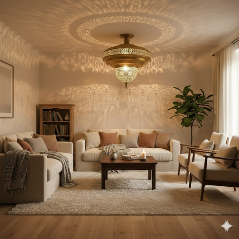 The Grand Chandelier - Large Brass Ceiling Light (pl-1096)