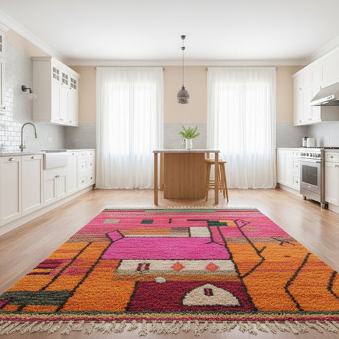 Authentic Pink Moroccan rug – Boho Berber Moroccan rug