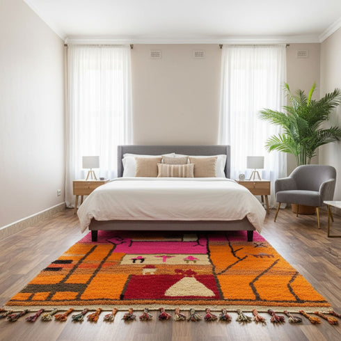 Authentic Pink Moroccan rug – Boho Berber Moroccan rug