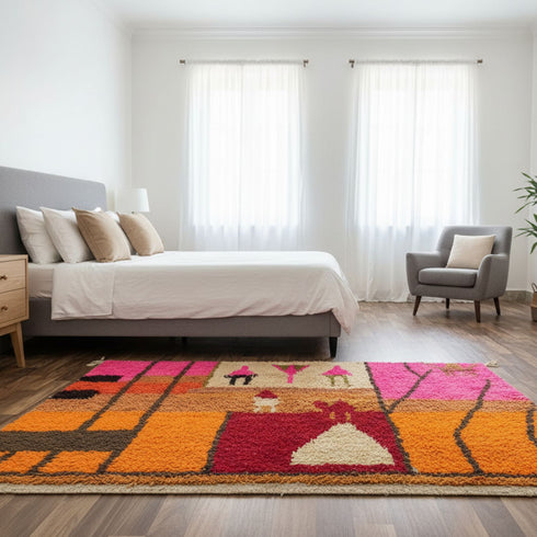 Authentic Pink Moroccan rug – Boho Berber Moroccan rug