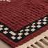 Moroccan Beni Ourain Wool Rug - Burgundy With Black And Cream Border