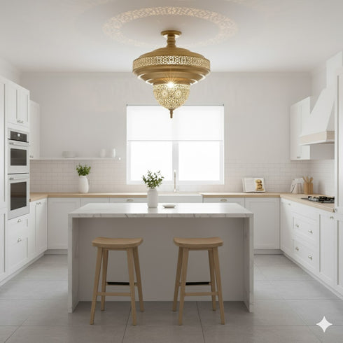 The Grand Chandelier - Large Brass Ceiling Light (pl-1096)