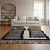 Bold Black Moroccan Rug – Handmade Dark Berber Carpet