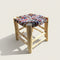 Authentic Moroccan craftsmanship - Moroccan Boucherouite Cord Stool