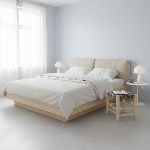 Authentic Moroccan craftsmanship - Moroccan Boucherouite Cord Stool