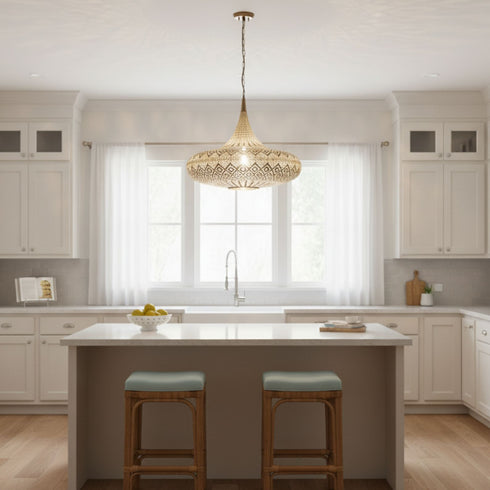 Moroccan Brass Pendant Lamp – Brass pendant lights (PL 1088)