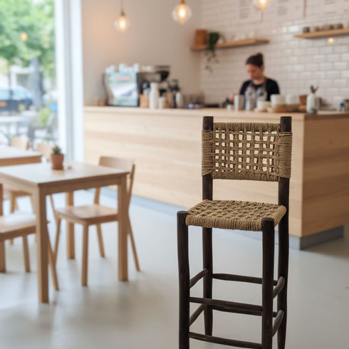 Hand-woven counter stool – Moroccan and authentic style