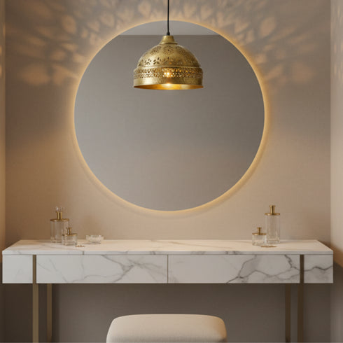 Handmade Brass Dome Pendant Lamp - Kitchen Island Lighting (pl-2011)