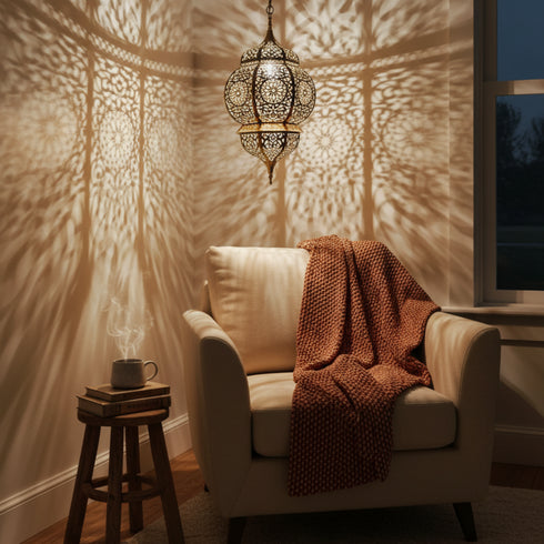 Brass pendant lights - Moroccan handmade design (pl-2012)