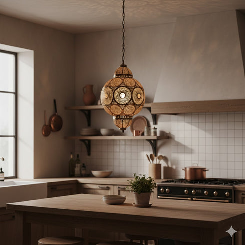 Moroccan Hanging Lamp - Pendant Light Boho Shadow Lamp (pl-2026)