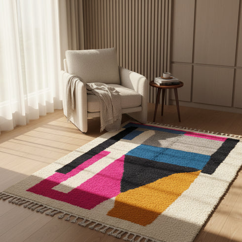 Handmade Moroccan Wool Carpet – Handmade Colorful Rug