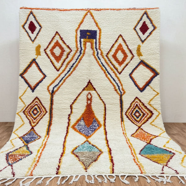 Boujaad Rug – Multicolor Plush Abstract Wool Handmade Area Rug
