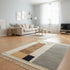 Moroccan Wool Rug – Cream & Brown Modern Boho Carpet