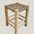Handmade Moroccan Decor - Wooden and Sea Grass Stool