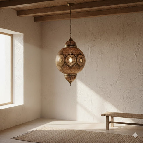 Moroccan Hanging Lamp - Pendant Light Boho Shadow Lamp (pl-2026)